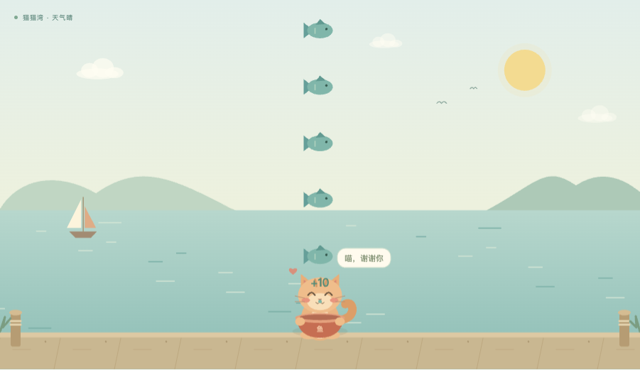 小猫接鱼 · Cat Catch
