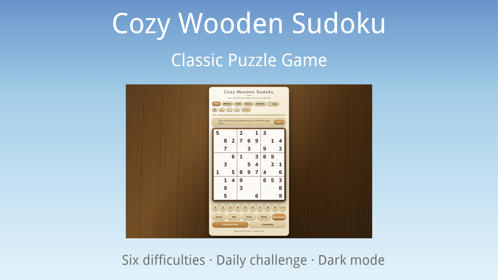 Cozy Wooden Sudoku
