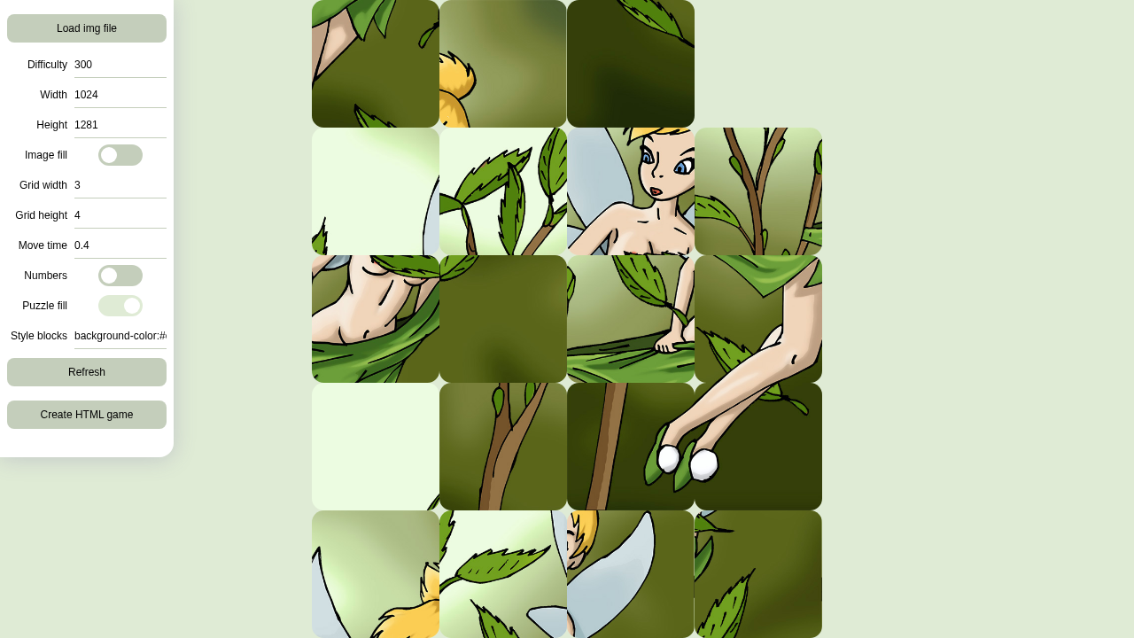 Fifteen puzzle maker