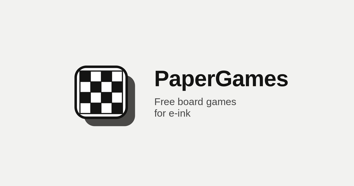 PaperGames – 103 free games for Kindle, Kobo, Tolino & Boox