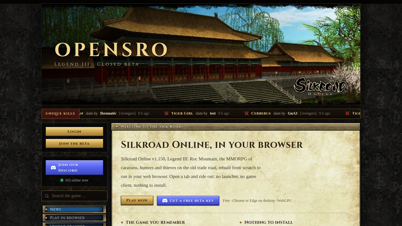 OpenSRO — Play Silkroad Online in your browser