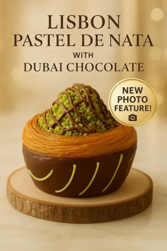 Lisbon Pastel de Nata with Dubai Chocolate by sousoulover