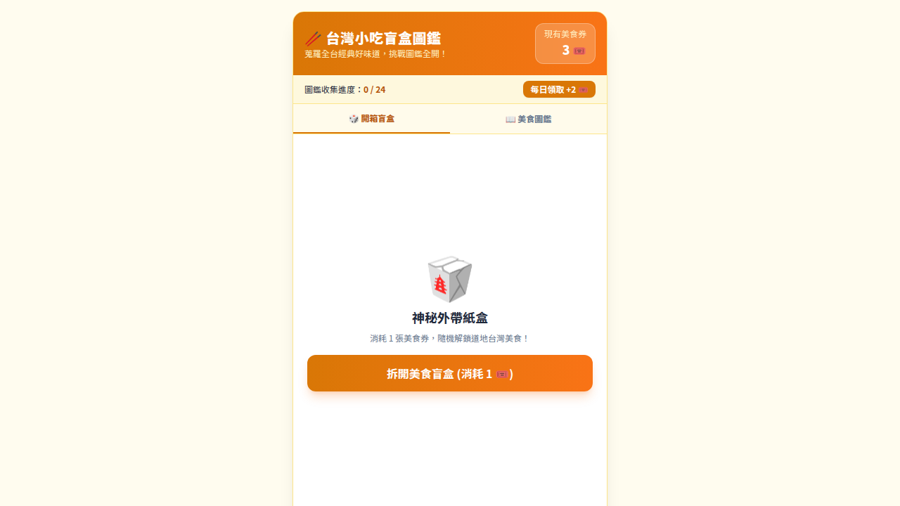 台灣小吃盲盒圖鑑：全台美食大百科