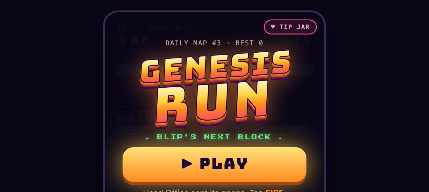 Genesis Run: Blip's Next Block