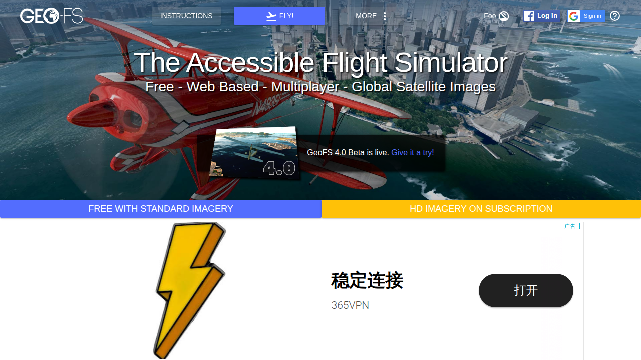 GeoFS: Free Online Flight Simulator