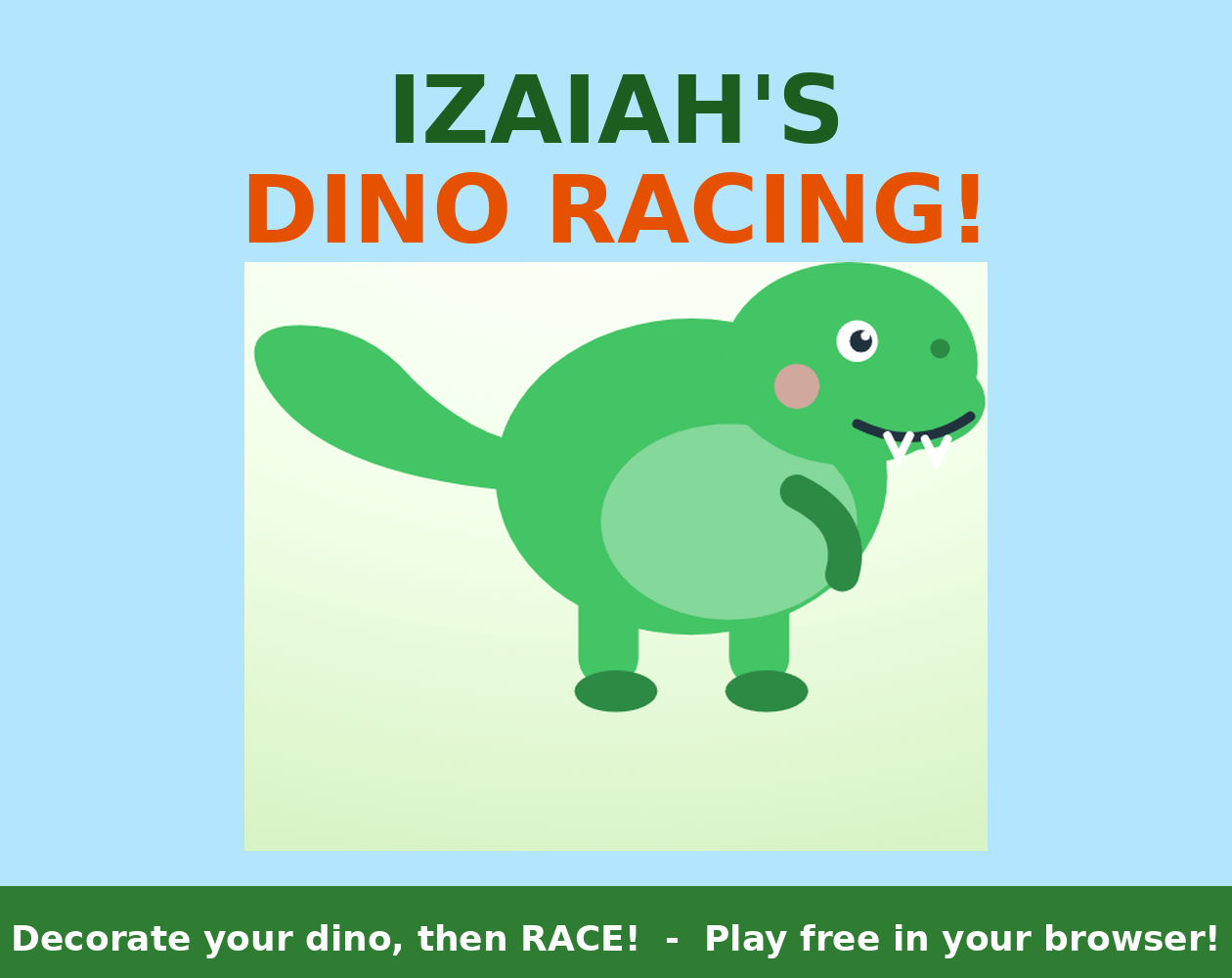 Izaiah’s Dino Racing