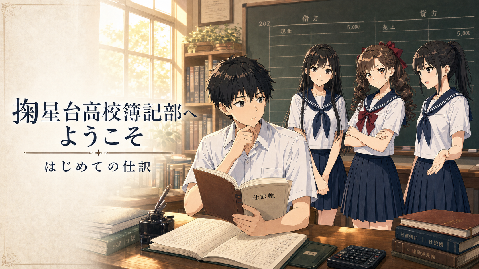 掬星台高校簿記部へようこそ はじめての仕訳