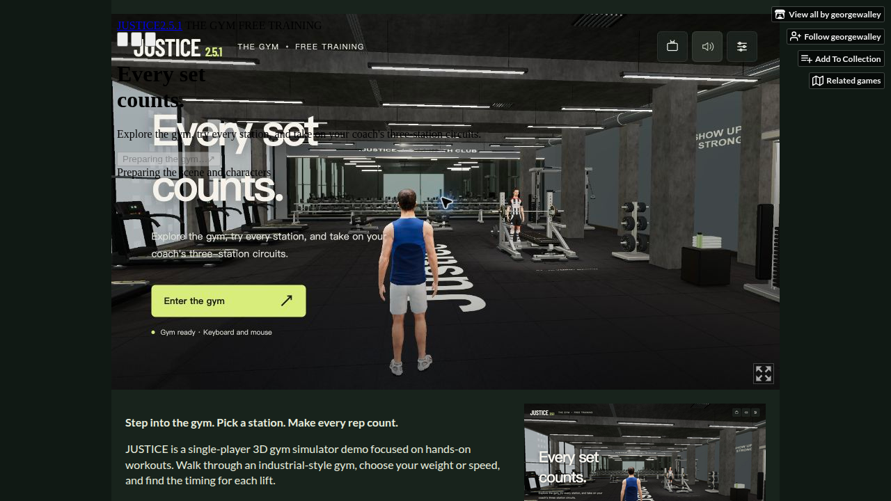 JUSTICE — Gym Simulator