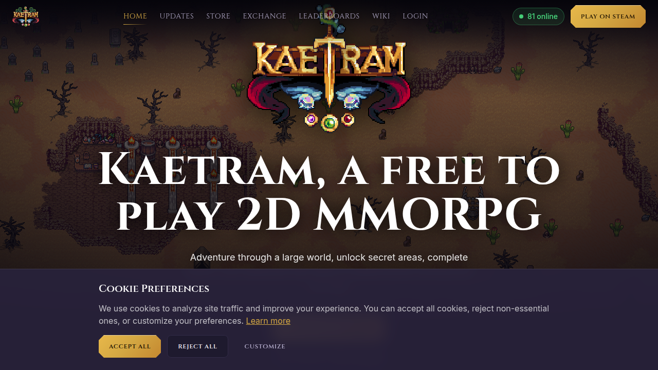 Kaetram：2D 像素風線上角色扮演