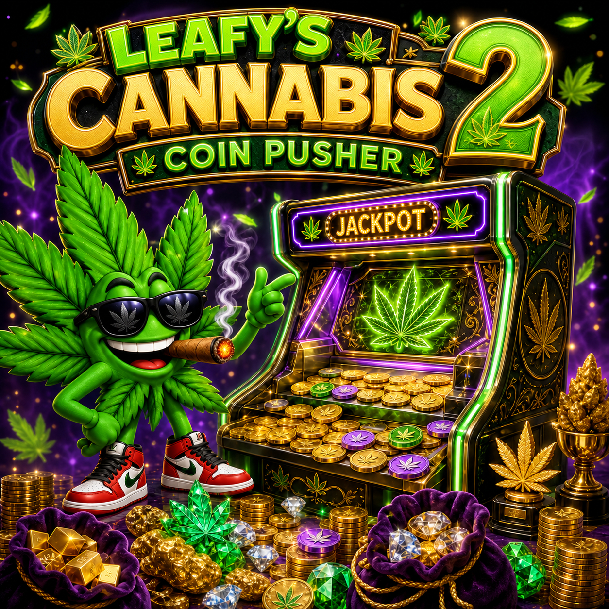 Leafy's Cannabis Coin Pusher 2