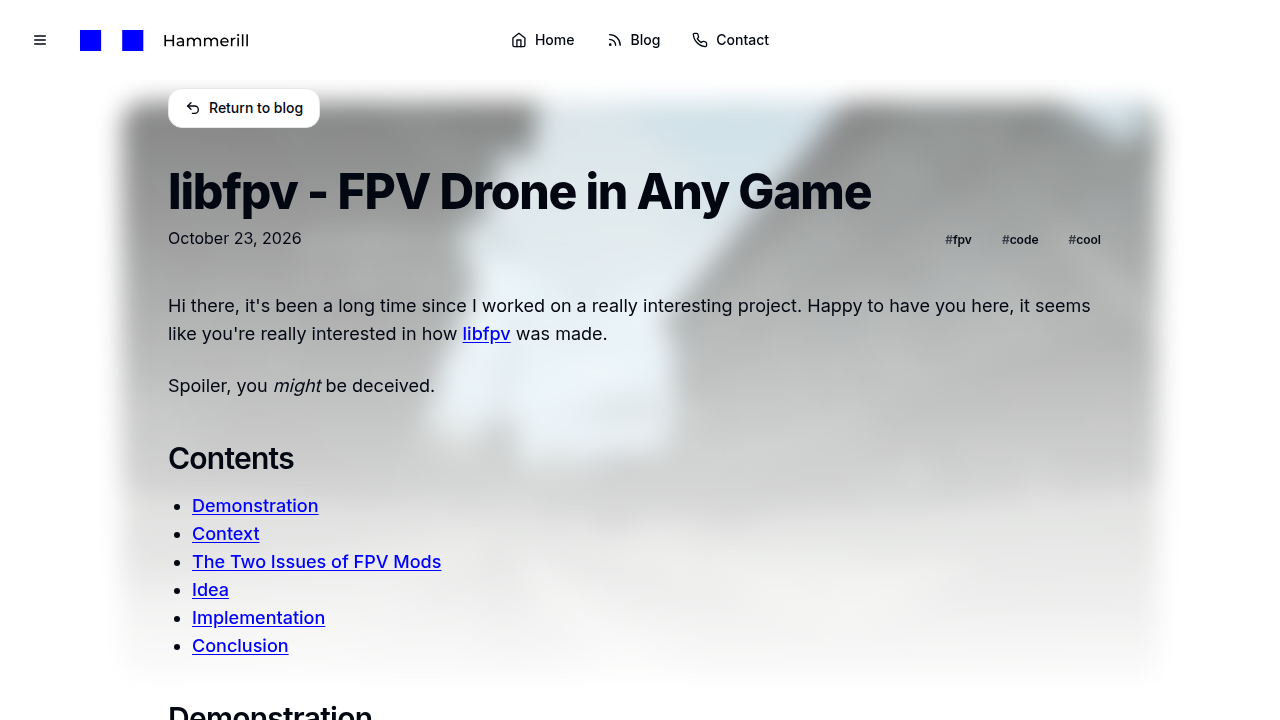 libfpv - FPV Drone in Any Game