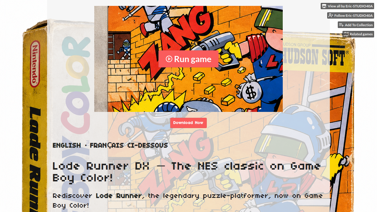 Lode Runner GameBoy Color