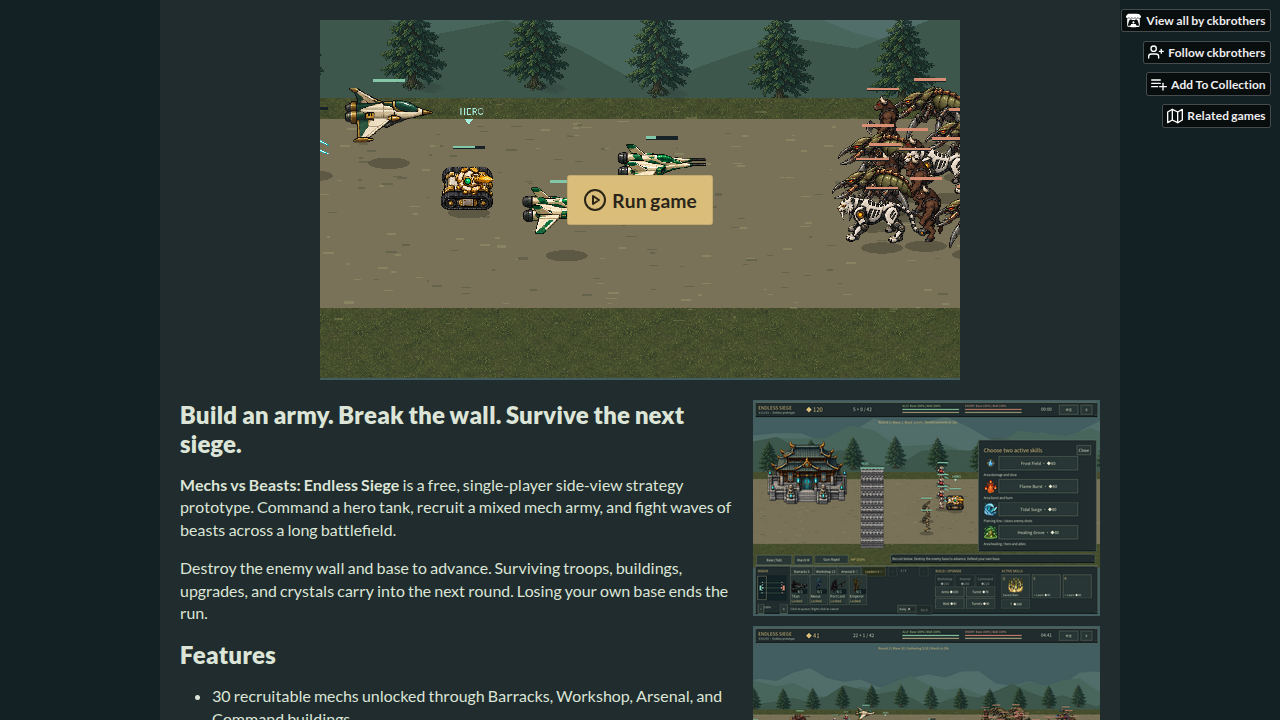 Mechs vs Beasts: Endless Siege