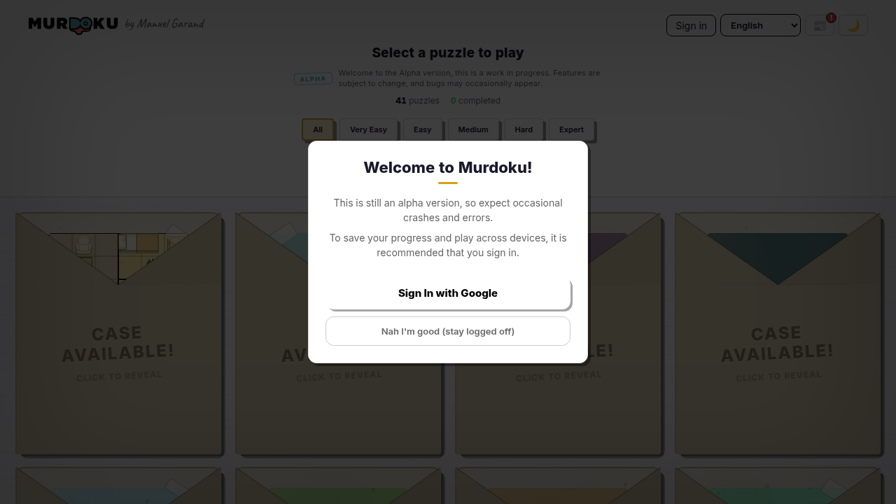 Murdoku – Murder Mystery meets Sudoku