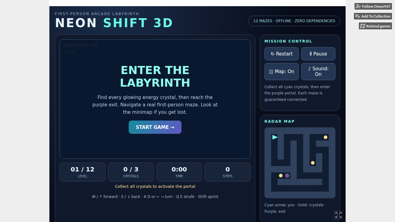 NEON SHIFT 3D MAZE