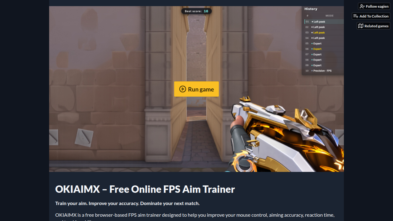 OKIAIMX：免費 FPS 瞄準訓練器