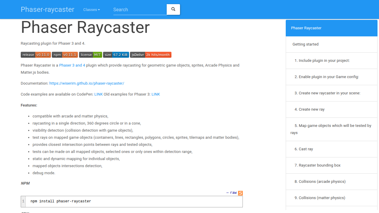 Phaser-raycaster Index