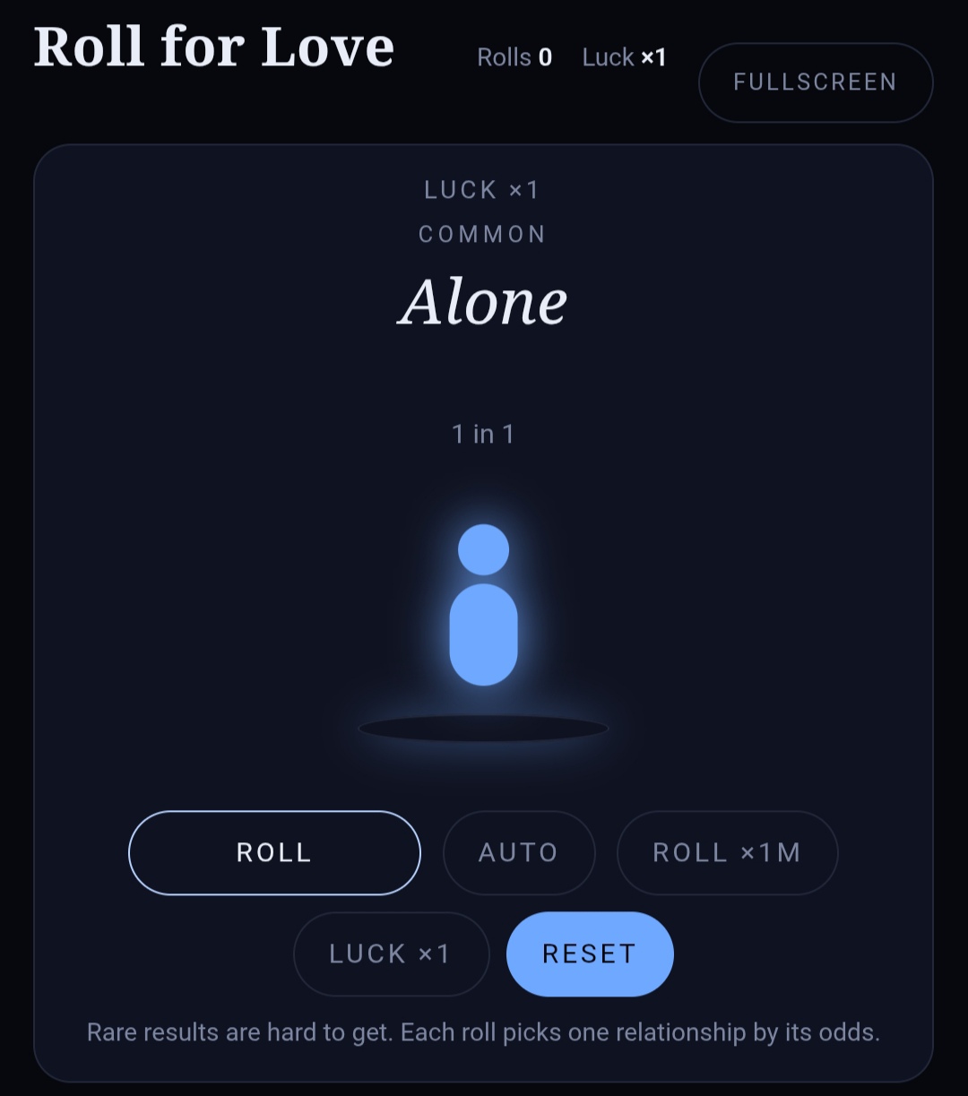 Roll for love