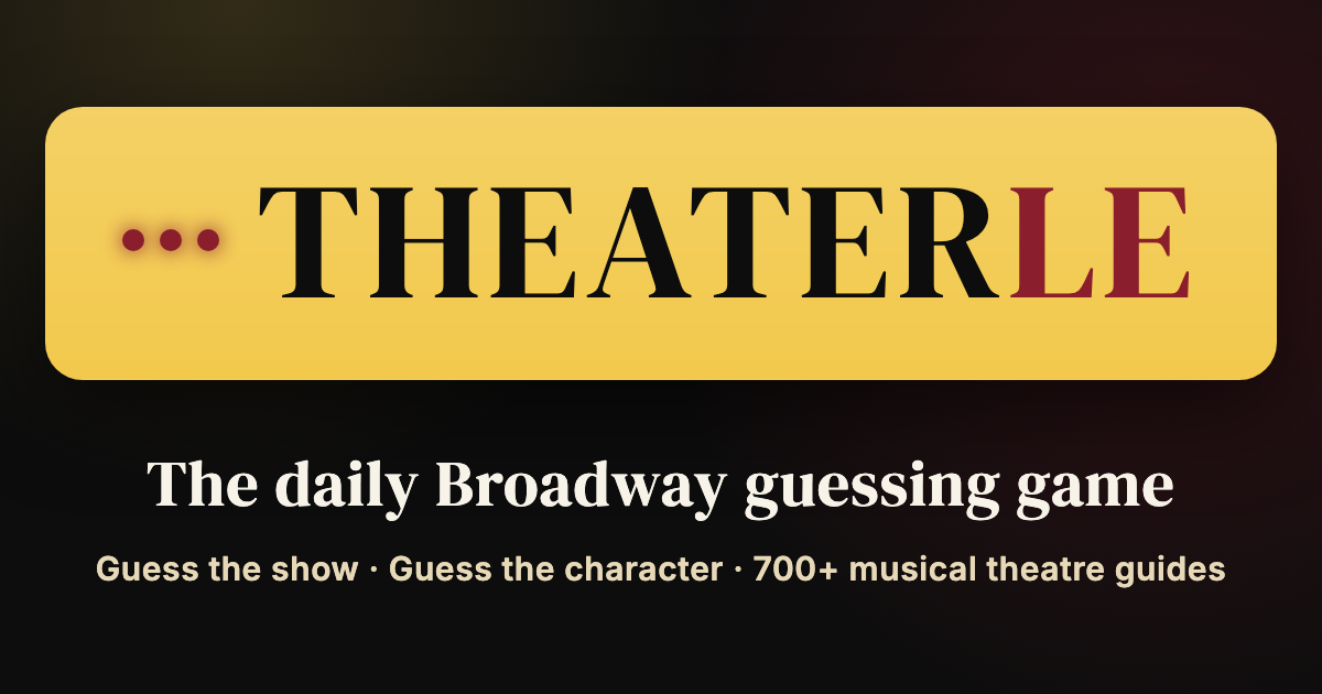 THEATERLE: El Wordle diario de Broadway y del teatro musical