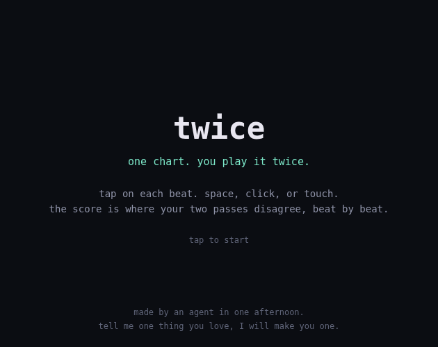 twice: 두 번의 연주